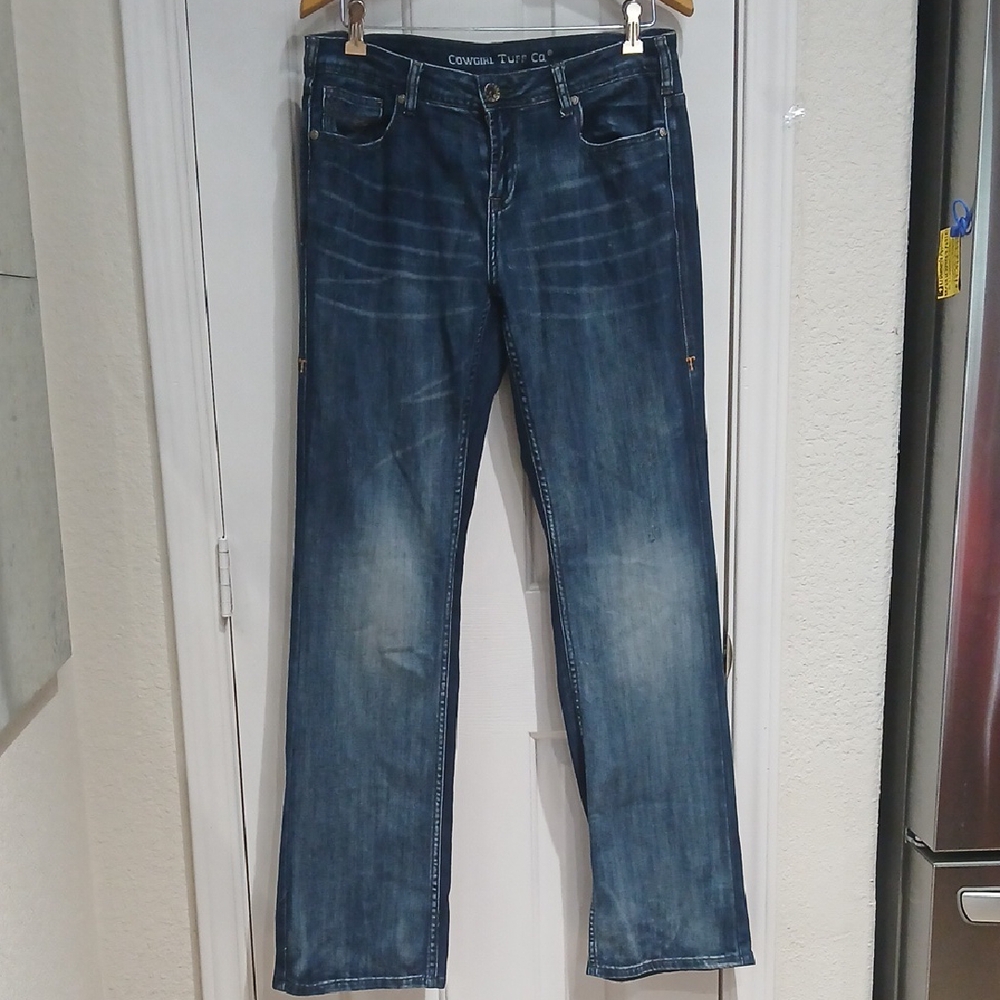 Cowgirl Tuff Blue Straight Jeans Classic Style